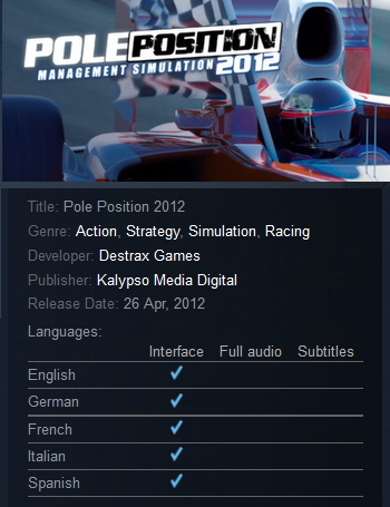 Pole Position 2012 Retail Scan - Click Image to Close
